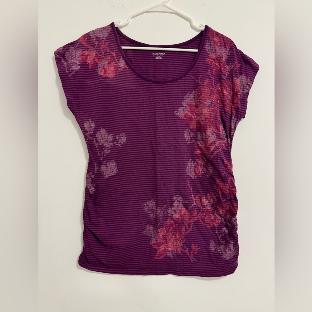 Motherhood maternity large short sleeve shirt